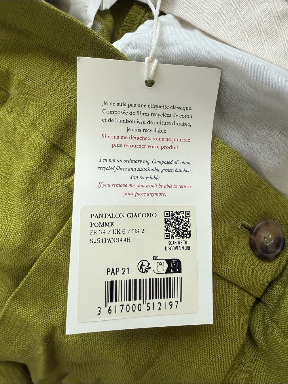 SEZANE GIACOMO TROUSERS - Picture 6 of 8